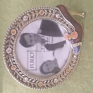 Vintage Furio Jeweled Mini High Heel Shoe Photo Frame